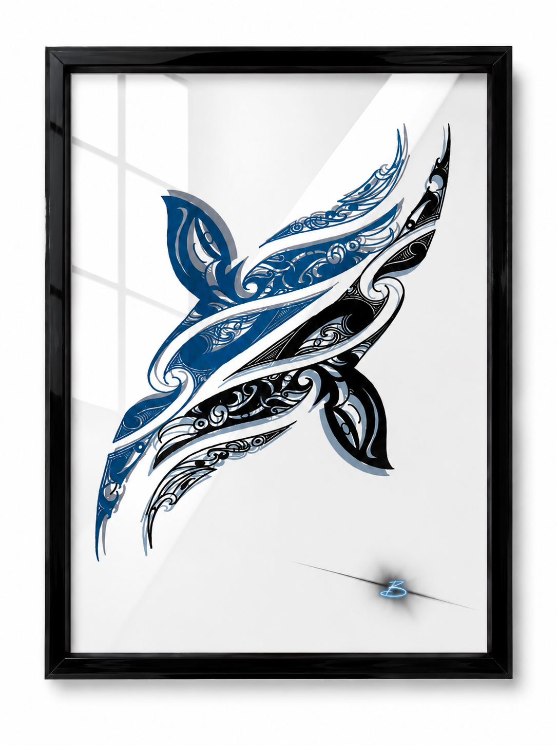 Waves of freedom (framed art)