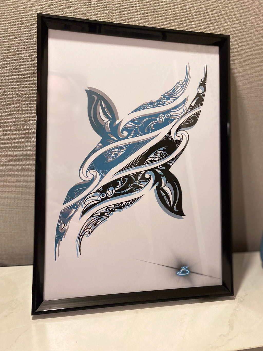 Waves of freedom (framed art)